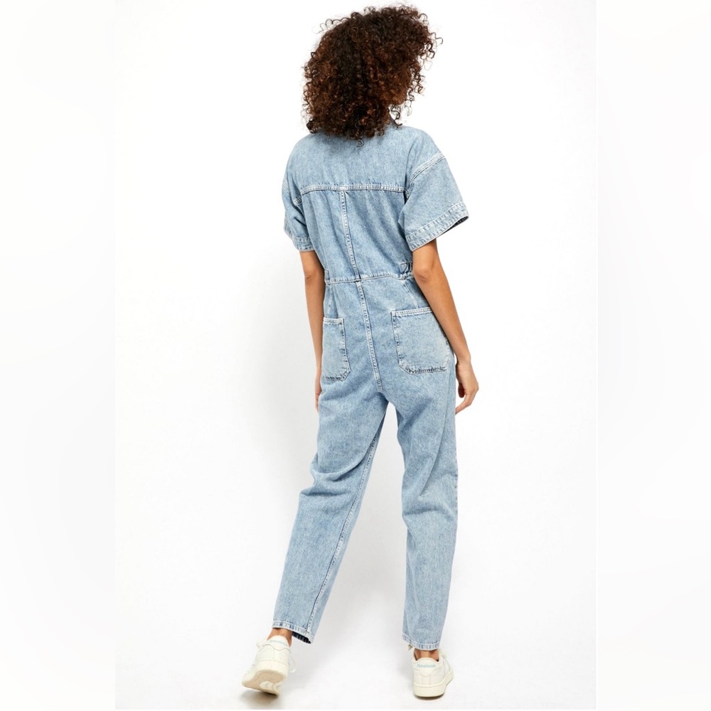 FREE PEOPLE Marci Coverall Jumpsuit NEW Size S Clear Skies Blue - Picture 7 of 13
